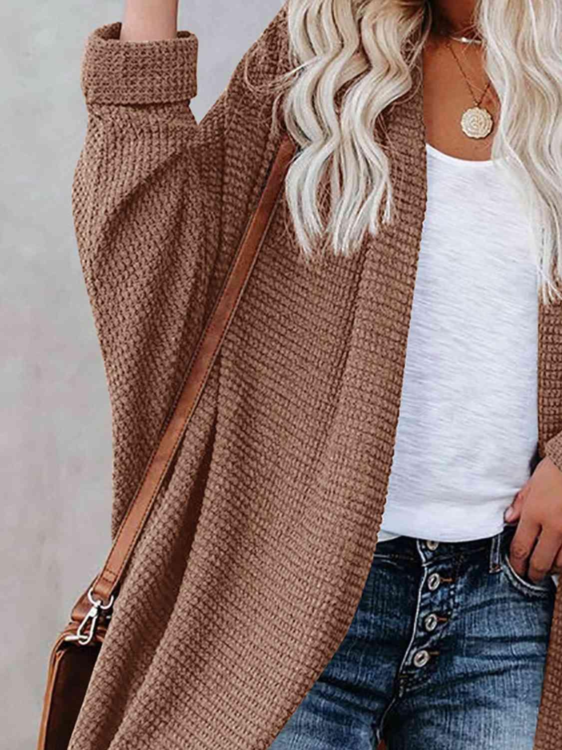 Open Front Long Sleeve Cardigan in 9 Colors - Olive Ave