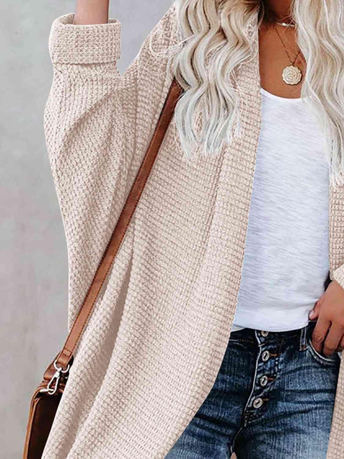 Open Front Long Sleeve Cardigan in 9 Colors - Olive Ave