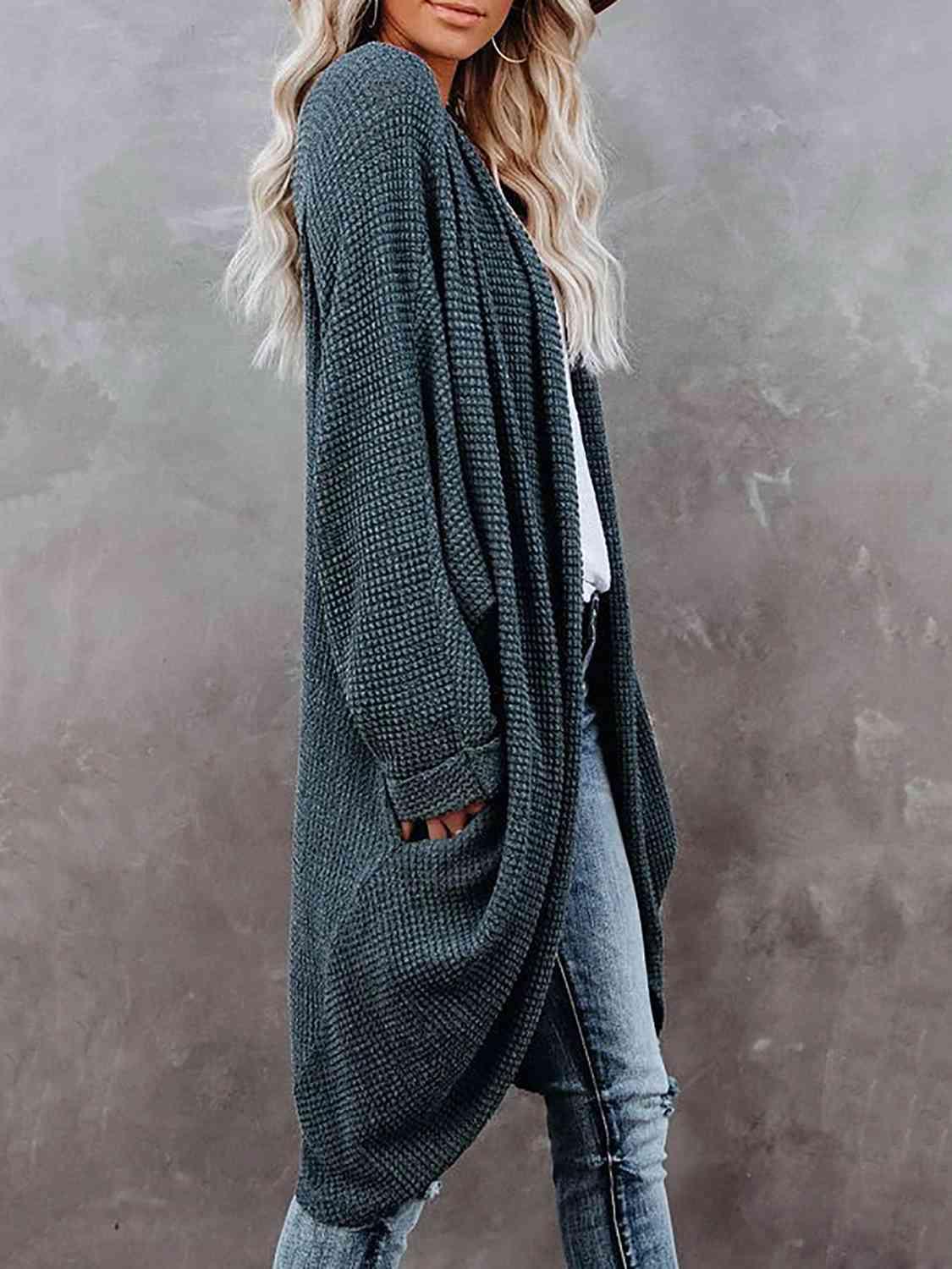 Open Front Long Sleeve Cardigan in 9 Colors - Olive Ave