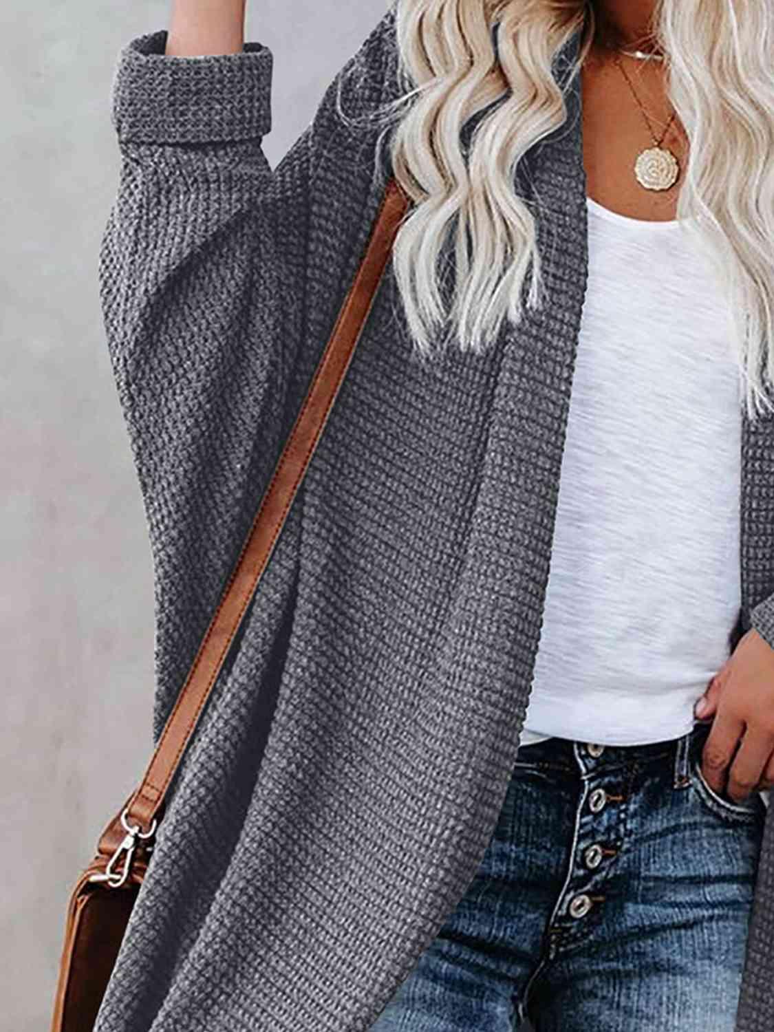 Open Front Long Sleeve Cardigan in 9 Colors - Olive Ave