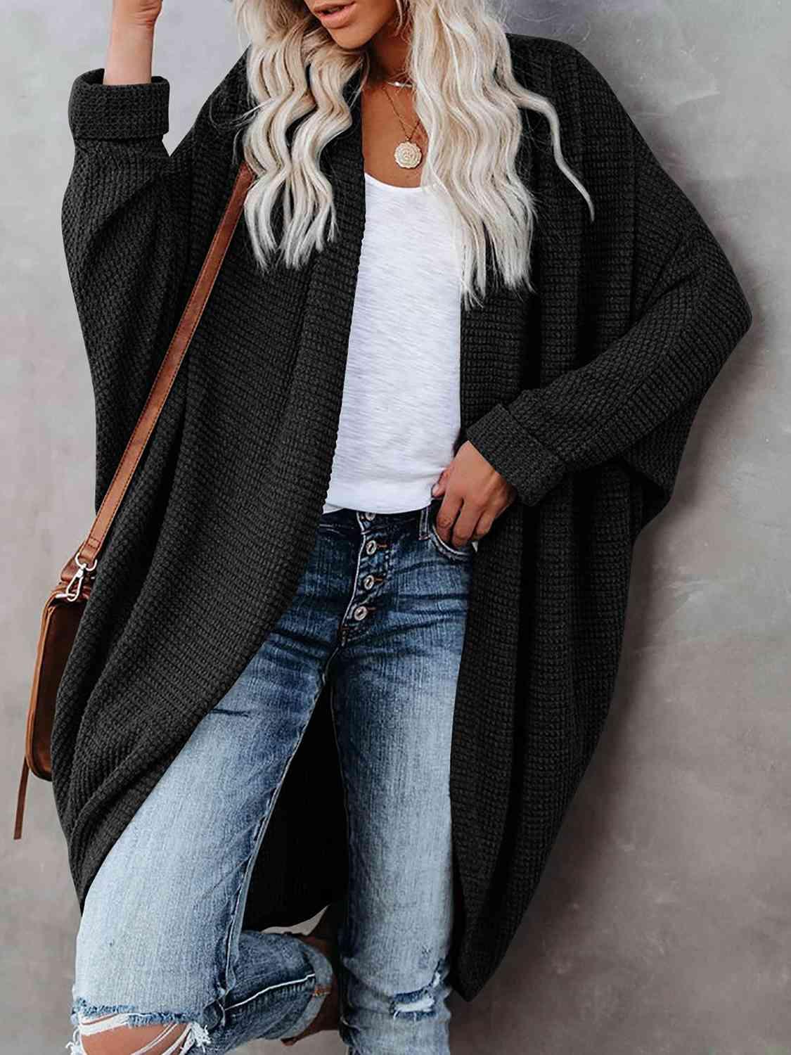 Open Front Long Sleeve Cardigan in 9 Colors - Olive Ave