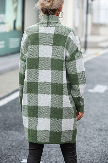 Plaid Cardigan with Pocket in 4 Colors - Olive Ave