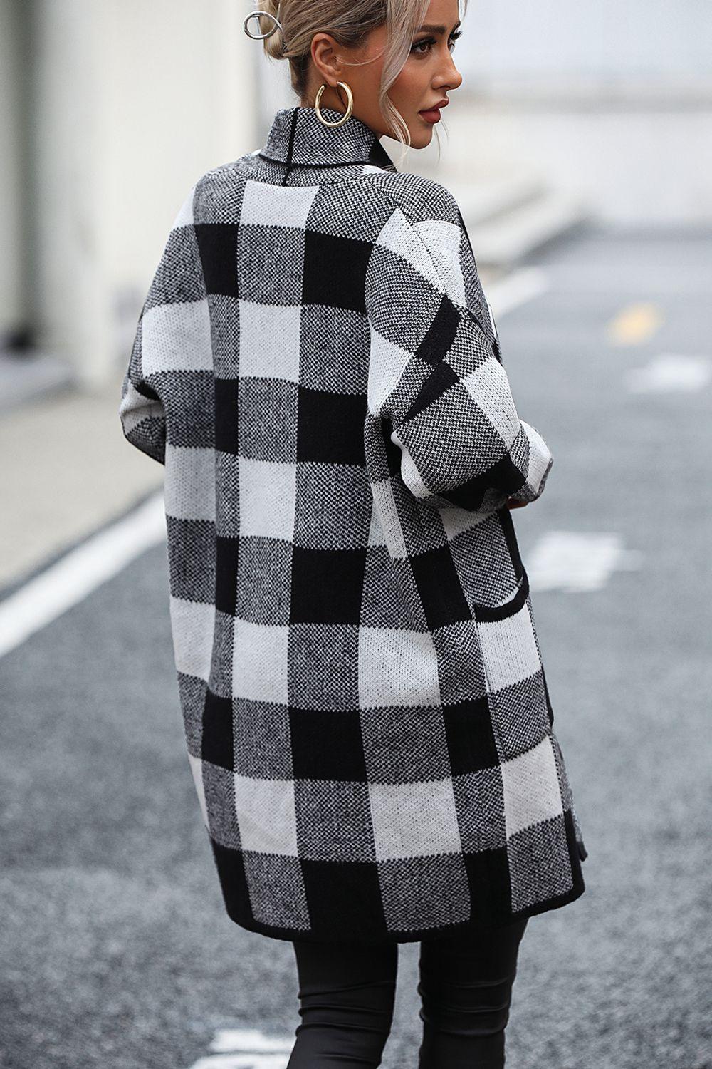Plaid Cardigan with Pocket in 4 Colors - Olive Ave
