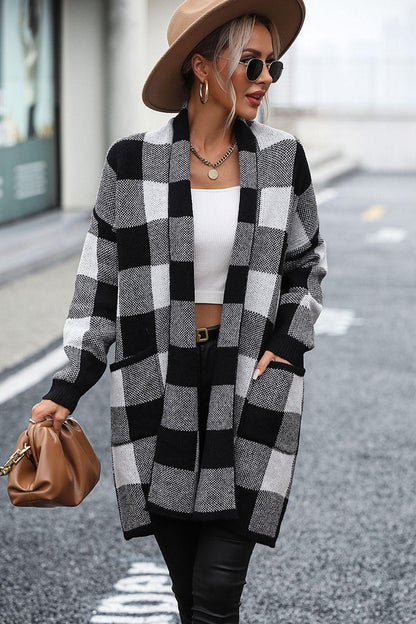 Plaid Cardigan with Pocket in 4 Colors - Olive Ave
