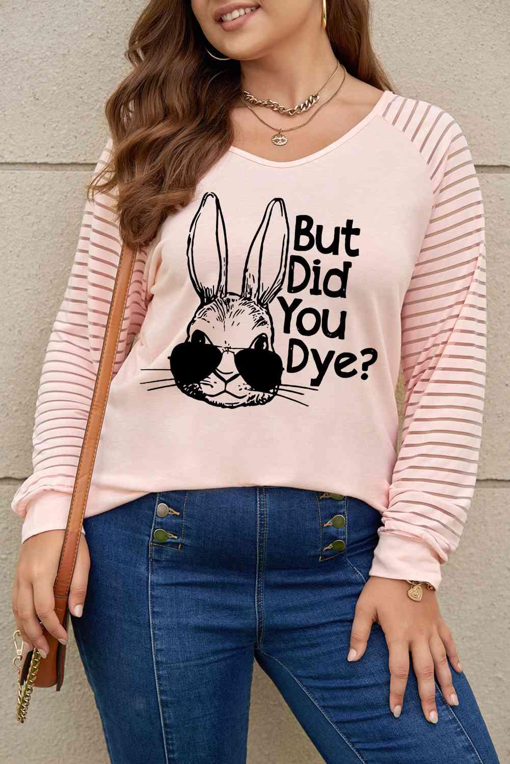 Plus Size BUT DID YOU DYE Graphic Easter Tee - Olive Ave