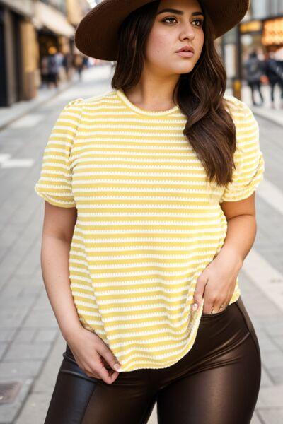 Plus Size Striped T-Shirt - Olive Ave