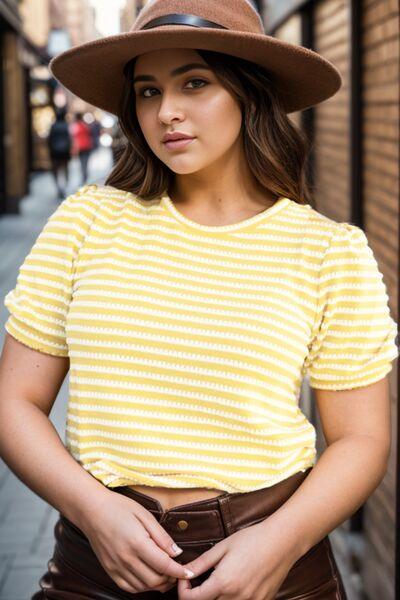 Plus Size Striped T-Shirt - Olive Ave