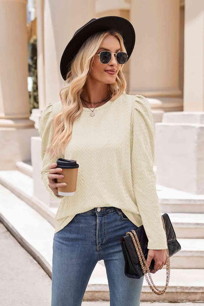 Puff Sleeve Blouse in 7 Colors - Olive Ave