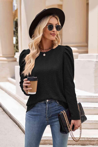 Puff Sleeve Blouse in 7 Colors - Olive Ave