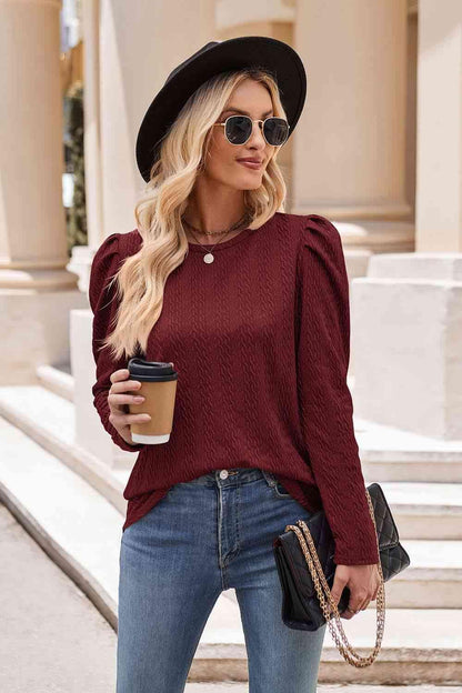Puff Sleeve Blouse in 7 Colors - Olive Ave