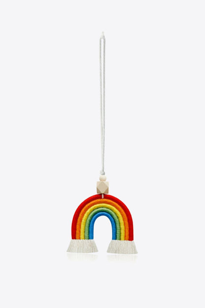 Rainbow Fringed Rear View Mirror Accessory - Olive Ave