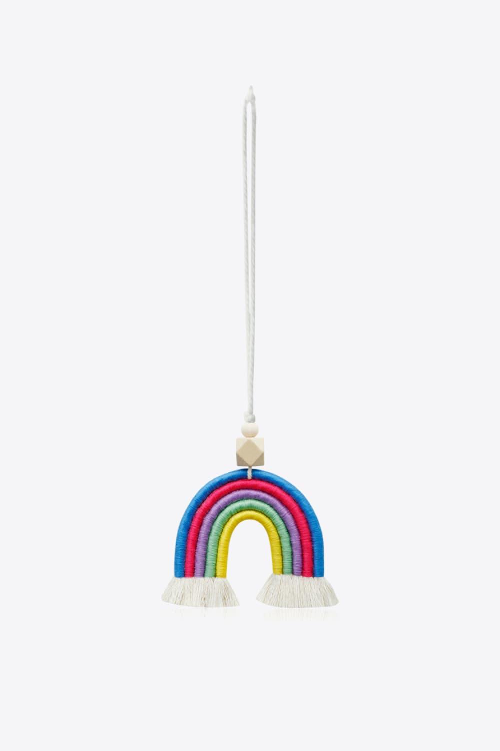 Rainbow Fringed Rear View Mirror Accessory - Olive Ave