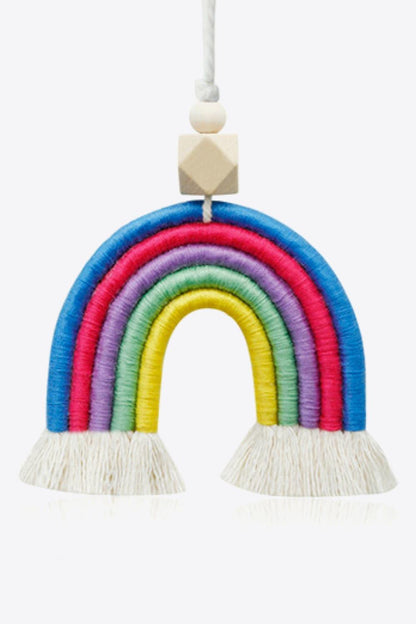 Rainbow Fringed Rear View Mirror Accessory - Olive Ave