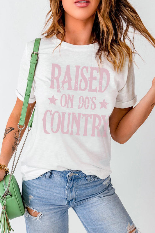 RAISED ON 90'S COUNTRY Graphic Tee - Olive Ave