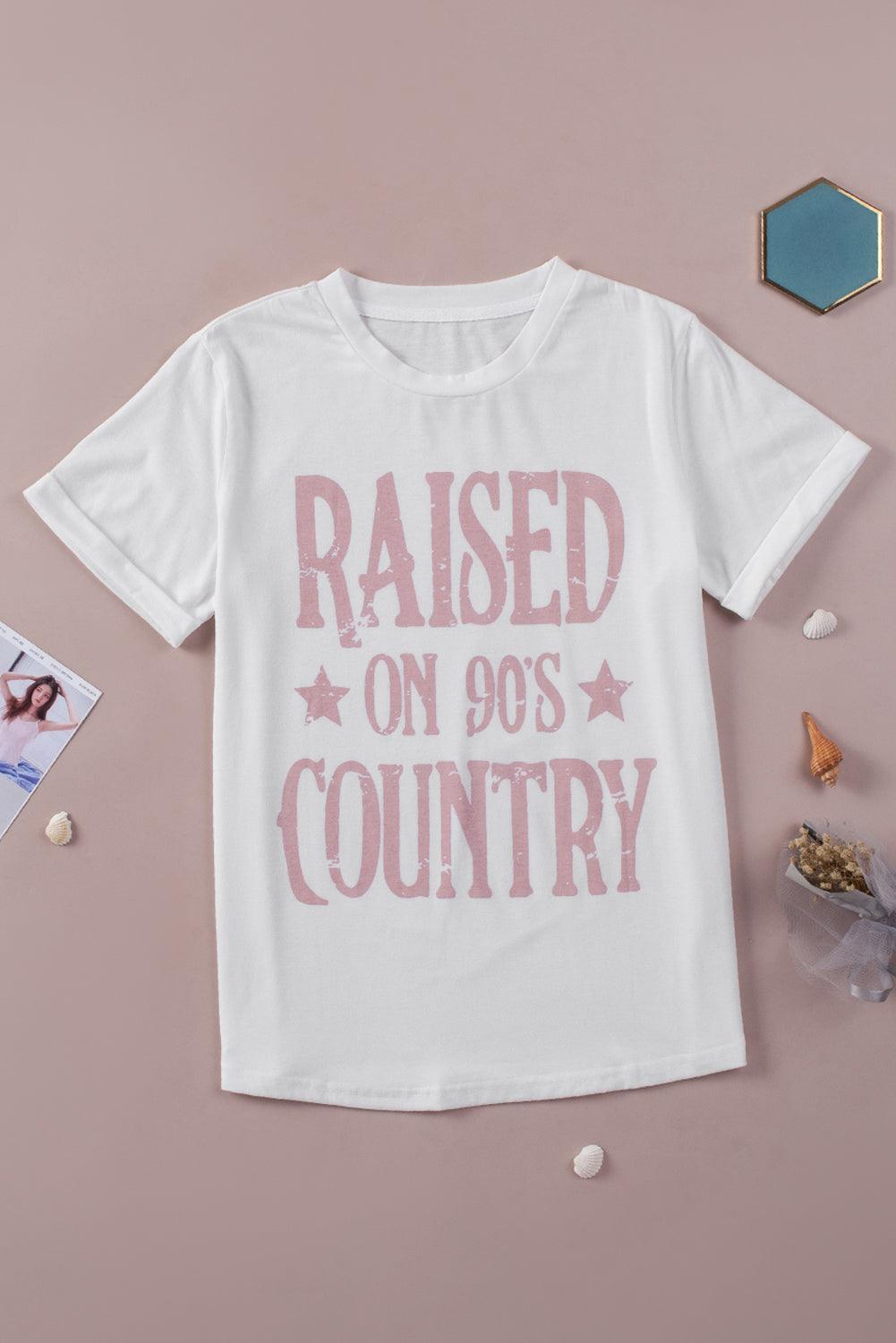 RAISED ON 90'S COUNTRY Graphic Tee - Olive Ave