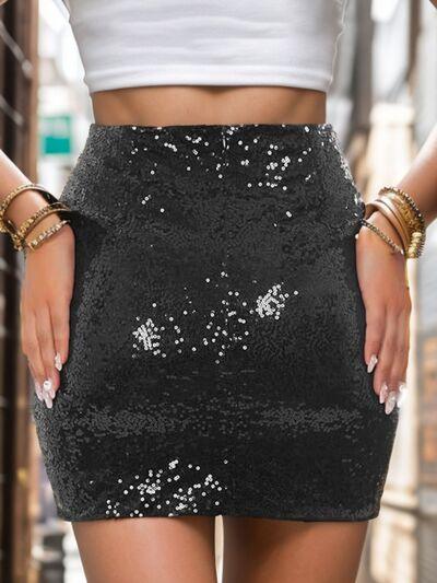 Sequin High Waist Culotte - Olive Ave