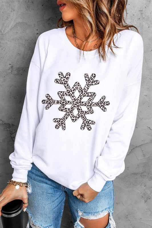 Snowflake Graphic Sweatshirt - Olive Ave