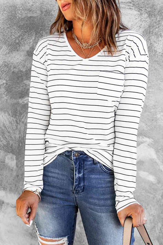 Striped Long Sleeve T-Shirt - Olive Ave