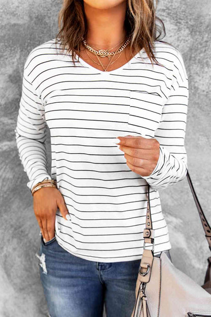 Striped Long Sleeve T-Shirt - Olive Ave