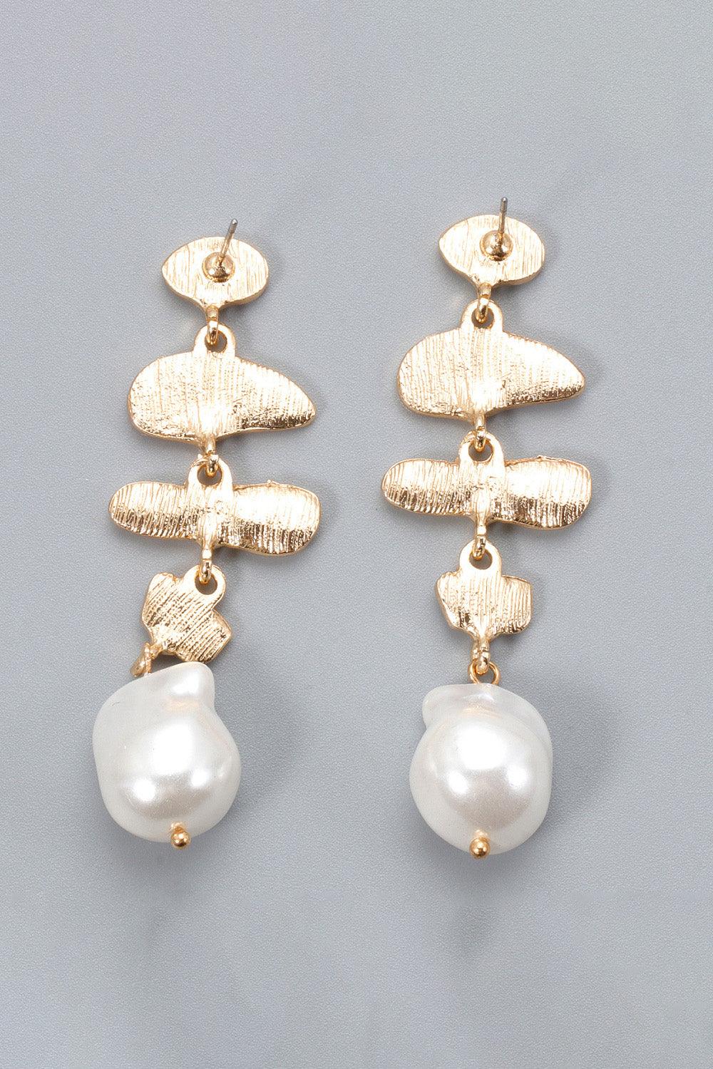 Synthetic Pearl Dangle Earrings - Olive Ave