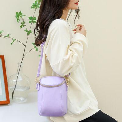 Violet Leather Crossbody Bag in 5 colors - Olive Ave